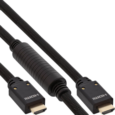 Inline HDMI Cable Activo With Ethernet, 4K2K, M/M, Black Contactos Dorados, 25M — image 1