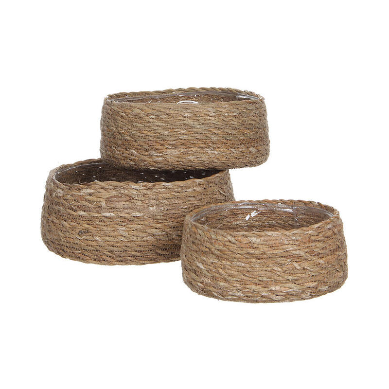 Cesto Mimbre Set Of 3 Pieces