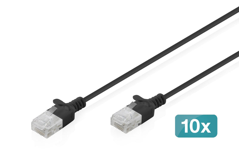 CAT.6 U-UTP Slim Network Cable, 5M, Black 10 Pcs