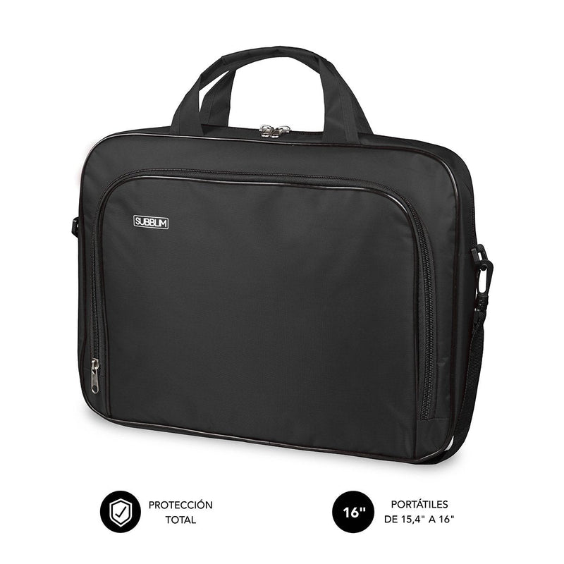 Subblim Case Oxford Black Laptops Up To 15.4'-16'/39.1-40.64CM Indoor Acolchado Bolsillo Outdoor Strap Hombro
