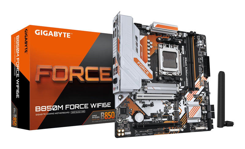 Gigabyte Motherboard AMD B850 SAM5 Micro-atx Memory DDR5 Memory Slots 2 B850MFORCEWF6E