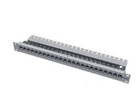Prelink Fixlink Panel 19'' 1HE, 24X Keystone-steckpltze