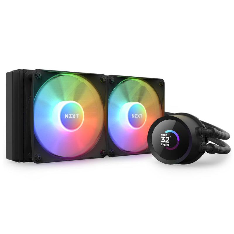 Nzxt Refrigerador Liquido CPU Kraken 240 RGB 2X120 Black Vent RGB Display LCD
