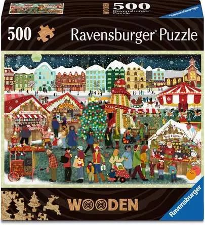 Ravensburger Puzzle Wood - Mercado Christmas 500 Pieces 12001539
