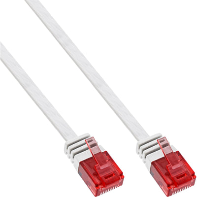 Inline Flat Ultraslim Network Cable U/UTP CAT.6 Gigabit Ready White 3M — image 1
