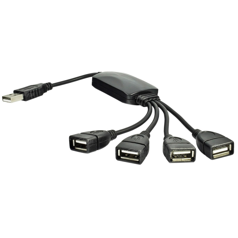 Akyga Hub USB 2.0 Akyga AK-AD-13 4 Ports Black 15CM
