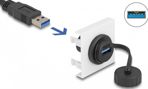 Easy 45MÓDULO Superspeed USB 5Gbps (USB 3.2 Gen 1) USB Type a Connector Female 45 X 45MM — image 1