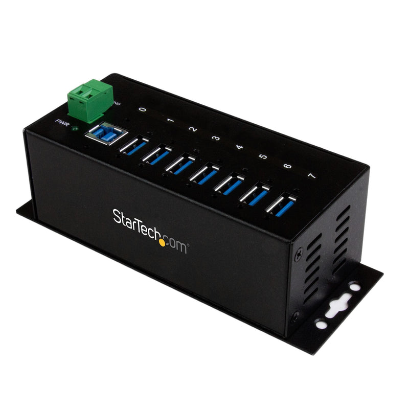 StarTech.com Hub Ladrón USB 3.0 7 Ports Industrial With Power Supply Concentrador USB With Protection Contra D