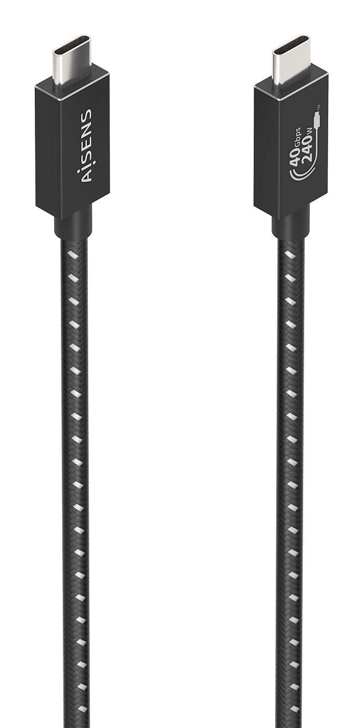 Aisens USB Cable 4.0 Type-c A156-0868 USB Type-c Male USB Type-c Male Up To 240W 40Gbps 1.5M Grey