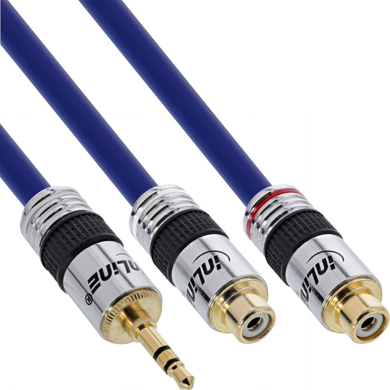 Inline Cable Audio Premium 2X Rca Female a Male 3,5MM 0,25M