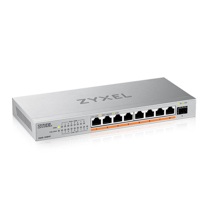 Zyxel Switch XMG-108 8 Port 10 2,5G Multigig PoE + Unmanaged