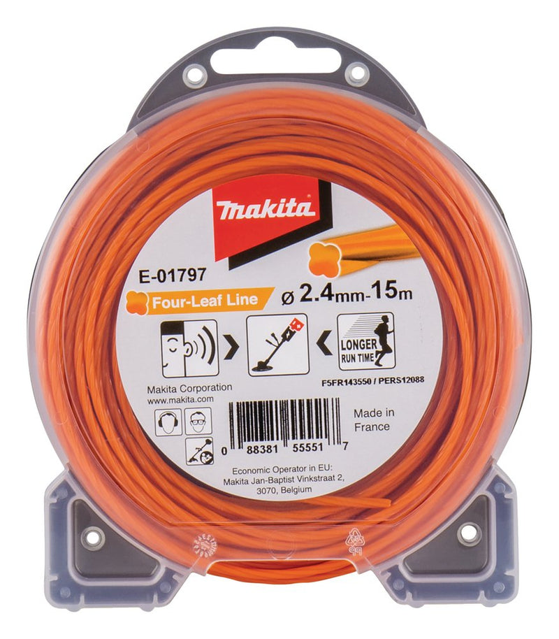 Makita E-01797 Hilo Corte Cuatro Hojas 2,4MMX15M