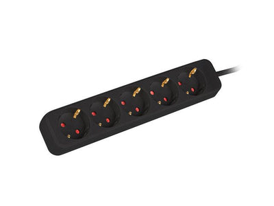 Lanberg Power Strip 5 Sockets Schuko Black 3M — image 1