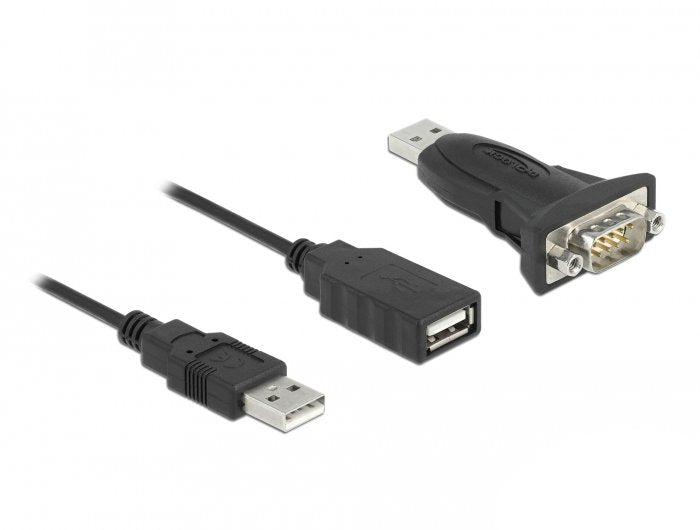 Delock Adapter USB 2.0 Type a 1 X Serie RS-232 D-sub 9 Pin Connector Male With Tuercas