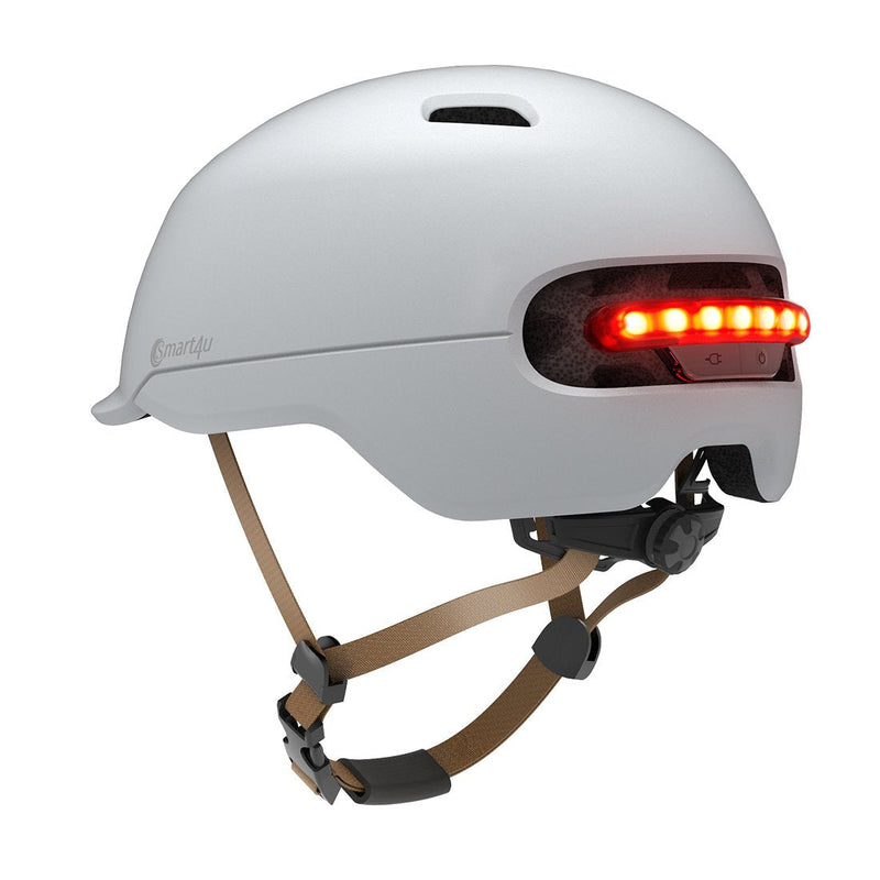 SMART4U SH50L White Size L Helmet Indoor Espuma Eps Outdoor PC High Densidad Light 7 Niveles