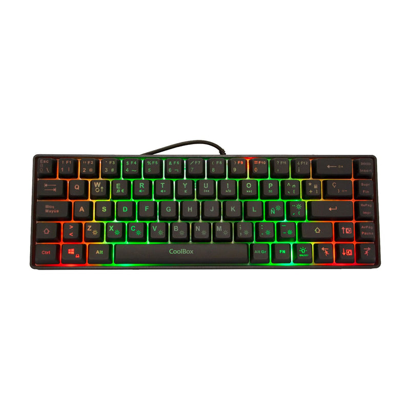 Keyboard Spanish Deepgaming Mini TM065 RGB Coolbox 69 Keys Iluminacion RGB Anti-ghosting