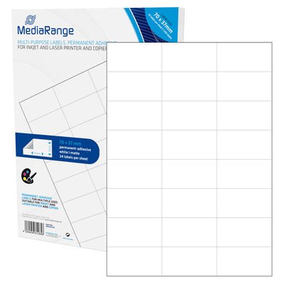 Mediarange MRINK149 Label Self-adhesive White Permanente 1200 Pieces