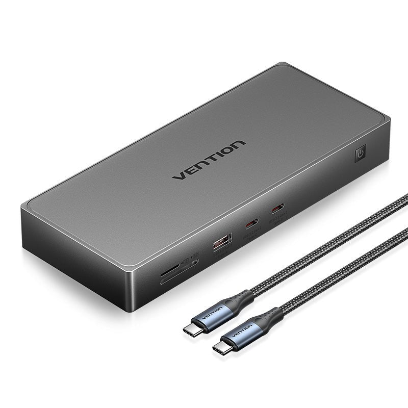 Vention Docking USB Type-c TPWH0 2x HDMI 4K 1x DISPLAYPORT 3x USB 2x USB Type-c 1x USB Type-c Pd 1x RJ45 1XLEC