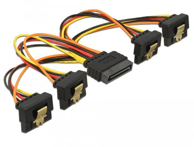 Delock SATA 15 Pines 4 Sockets Acodadas 15CM — image 1