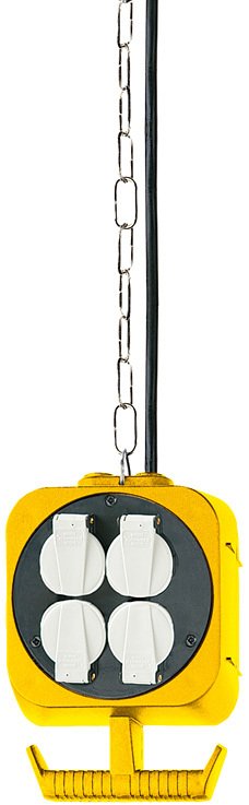 Brennenstuhl 1151760 Base Múltiple 5M 2 Salidas AC Black White Yellow
