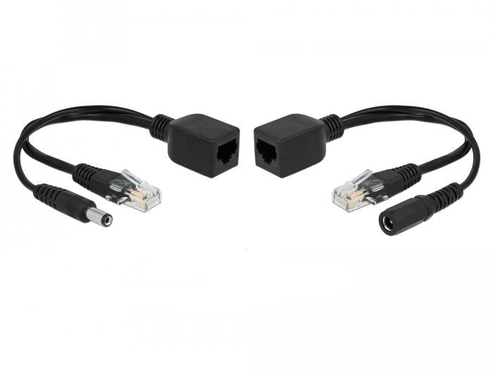 Delock Passives PoE Adapter Set RJ45 DC 5,5 X 2,1MM