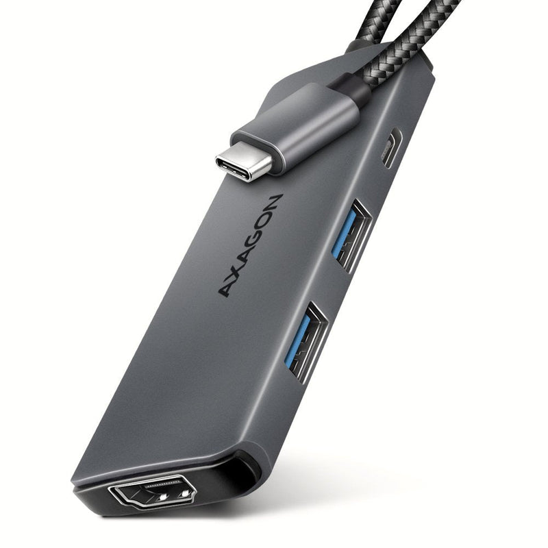 Axagon Hub HMC-5H8K USB 5Gbps 2x USB-A USB-C HDMI 8K/30HZ Pd 100W Cable USB-C Alámbrico USB 3.2 Gen 1 (3.1 Gen