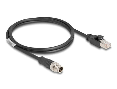 Delock 80866 Cable M12 Codificado X 8 Pin Male a RJ45 Male Pvc 1M — image 1