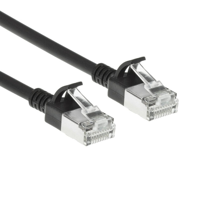 Black 7 Meters Lszh S FTP CAT.7 Slimline Patch Cable Snagless With RJ45 Connectors