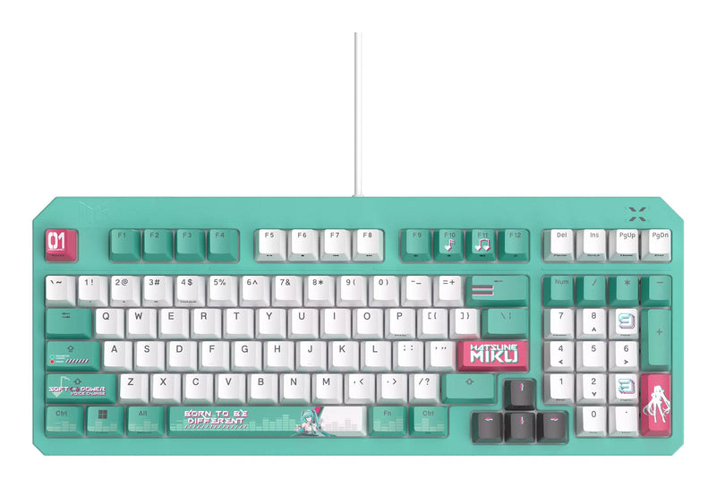 ASUS Tuf Gaming K3 Gen Ii Hatsune Miku Edition Keyboard 96% Compact Retroiluminado USB Green