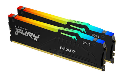 Kingston Memory Fury Beast RGB DDR5 Kit 16GB: 2 X 8GB DIMM 288 Contactos 5600MHZ / PC5-44800 CL36 1.25V Withou — image 1