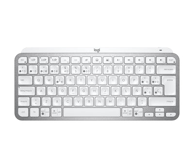 Logitech Keyboard Spanish Mx Keys Mini RF Wireless + Bluetooth QWERTY Grey — image 1