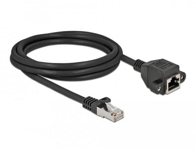 Delock Cable 87002 Network Black 2M CAT.6A S/FTP (s-STP) — image 1
