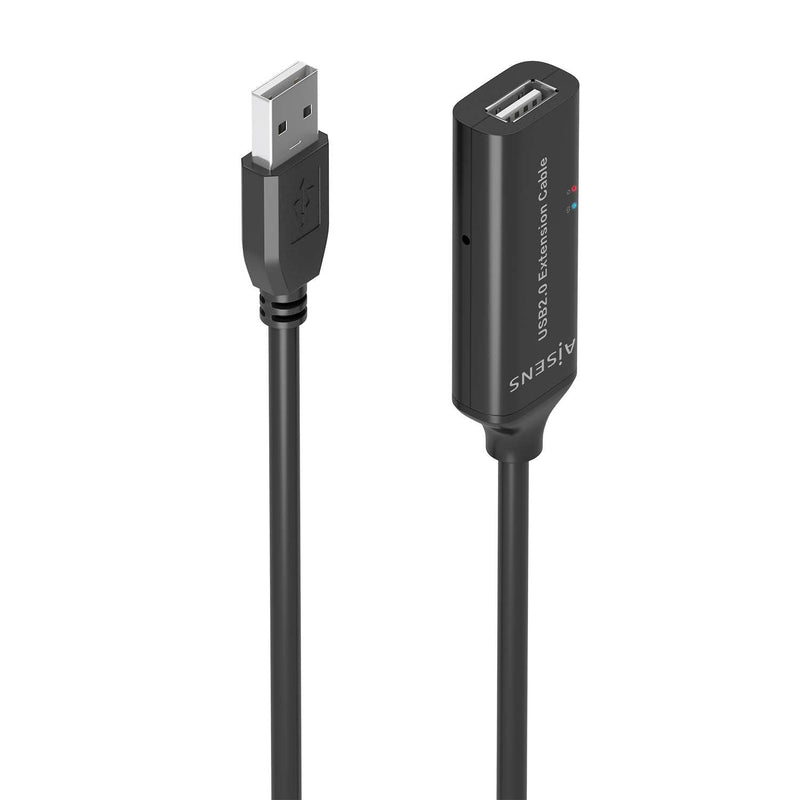 Aisens USB Cable 2.0 Prolongador With Amplifier Type a/m-a/H, Black 5.0M