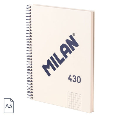 Milan Serie 1918 Notebook Espiral Formato A5 Cuadricula 5X5MM - 80 Hojas 95 Gr/M2 - Microperforado, 2 Taladros — image 1