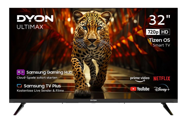 Dyon TV Ultimax 32H-TI-W - Smart TV HD 32 Con Sistema Operativo Samsung Tizen, Sintonizador Triple (dvb-c/-S2