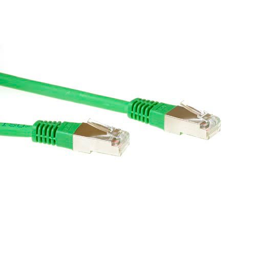 Green 15 Meter F UTP CAT.5E Patch Cable With RJ45 Connectors
