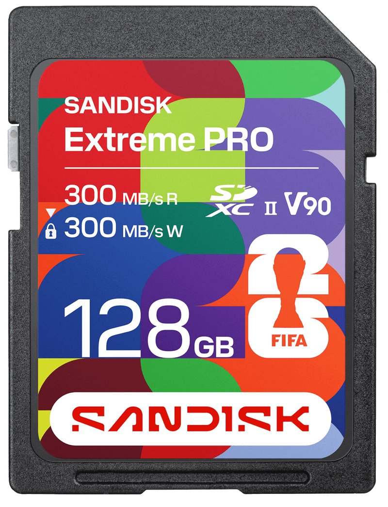 SanDisk Extreme Pro Fifa World Cup 2026 Edition Memory Card Flash 128GB Video Class V90 / Uhs-ii Sdxc Uhs-ii