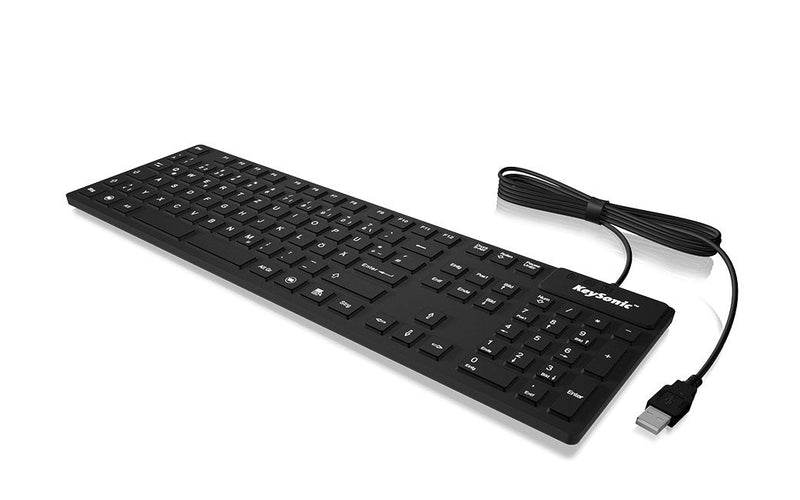 Keysonic KSK-8030IN Teclado English ) USB QWERTY Negro
