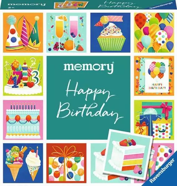 Ravensburger Momentos Memory - Feliz Cumpleaños, Set Of Memory 22399