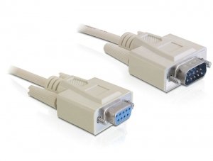 Delock Cable RS-232 Serie SUB-D9 Male / Female 1M — image 1