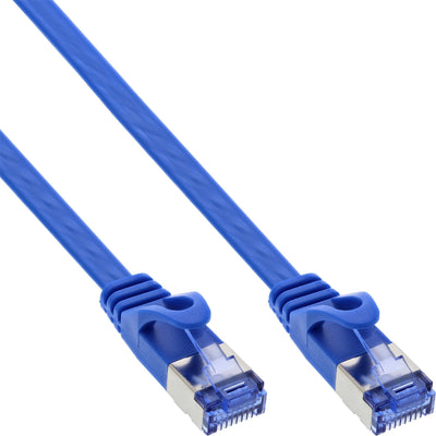 Inline Network Cable Flat , U/FTP, CAT.6A, Blue 1,5M — image 1