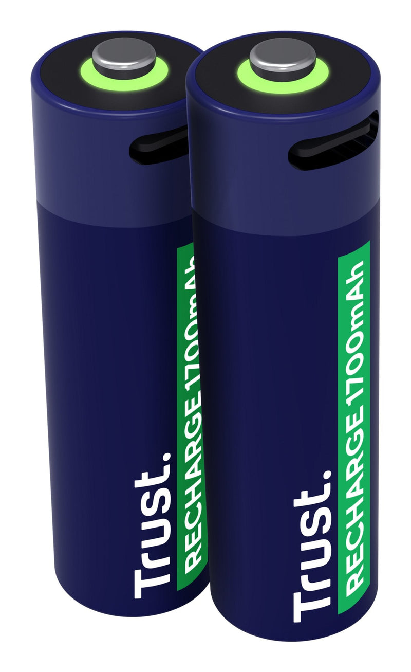 Trust Battery Ecargable USB-C Aa 1700MAH Pack Dos Units 25584