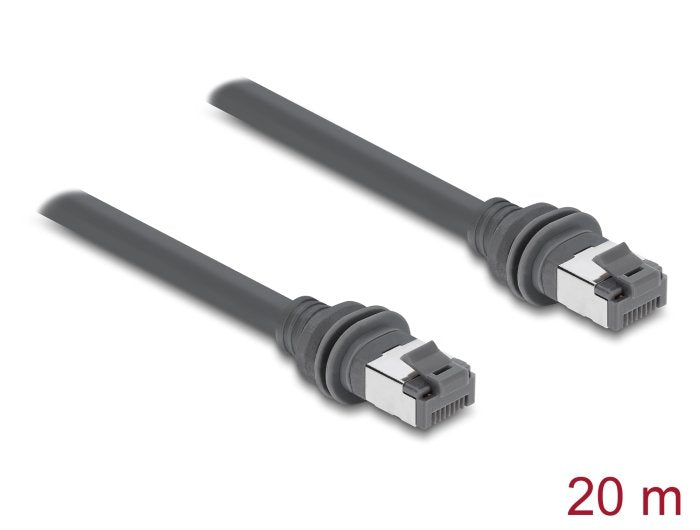 Delock Cable RJ45 Network CAT.6 Kompatibel With Starlink GEN3 - 20M Grey