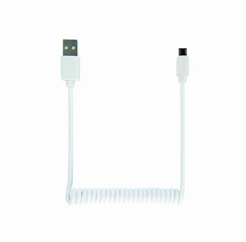 USB Cable Espiral Charging And Sincronización Micro Usb, 1,80M, White CC-MUSB2C-AMBM-6-W — image 1