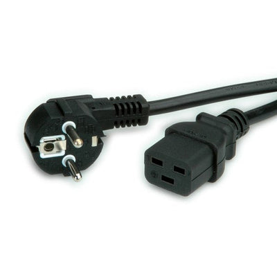 Value Cable Power Contact Protection CEE7 7 - IEC320-C19, 16A, Black 3M — image 1