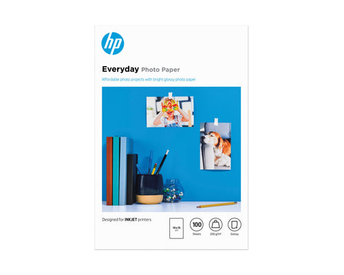 HP Paper Photo Glossy Uso Diario, 100 Hojas, 10 X 15CM, 200GR — image 1