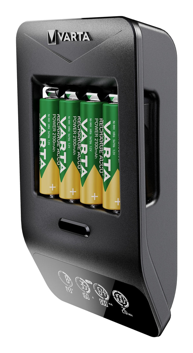 Varta LCD Smart Charger + Incl. 4 Batteries 2100MAH Aa