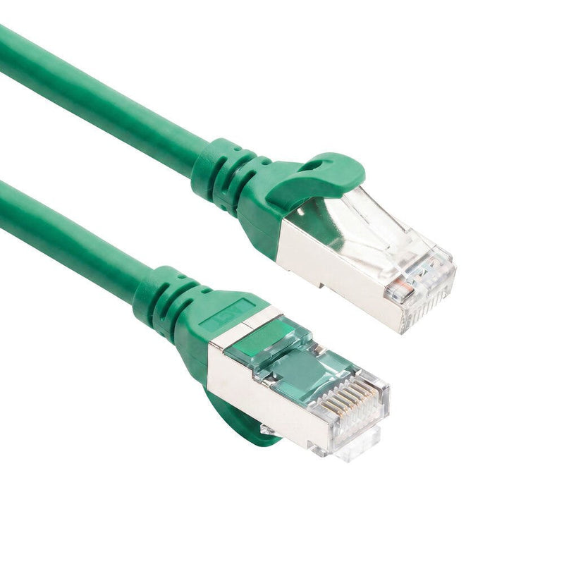 Green 10 Meters Tpe S FTP CAT.6A Ultra-flex Patch Cable Snagless With RJ45 Connectors