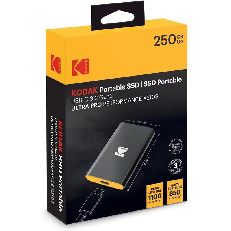 Kodak Drive SSD Portable 3.2GEN2 X210S 250GB