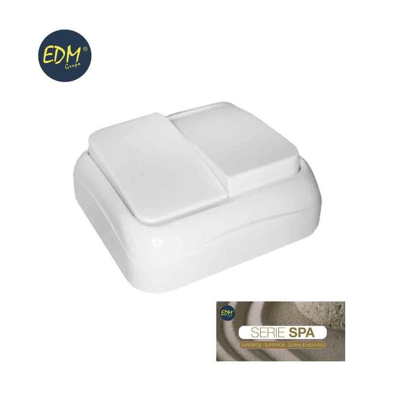 Double Switch Surface Serie Spa 77 X 77 X 30MM